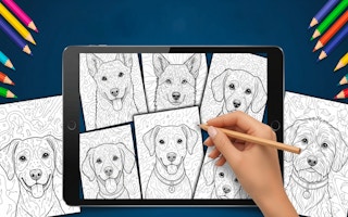 Dog Coloring Book for Adults